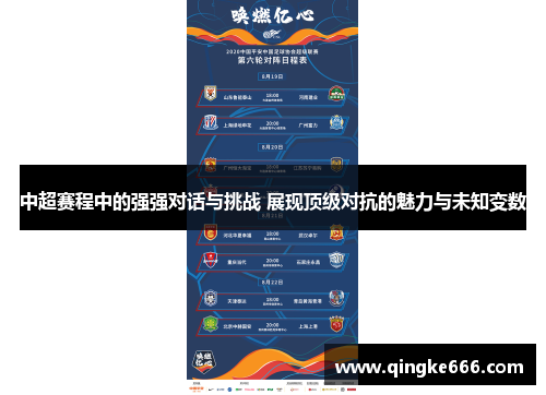 中超赛程中的强强对话与挑战 展现顶级对抗的魅力与未知变数